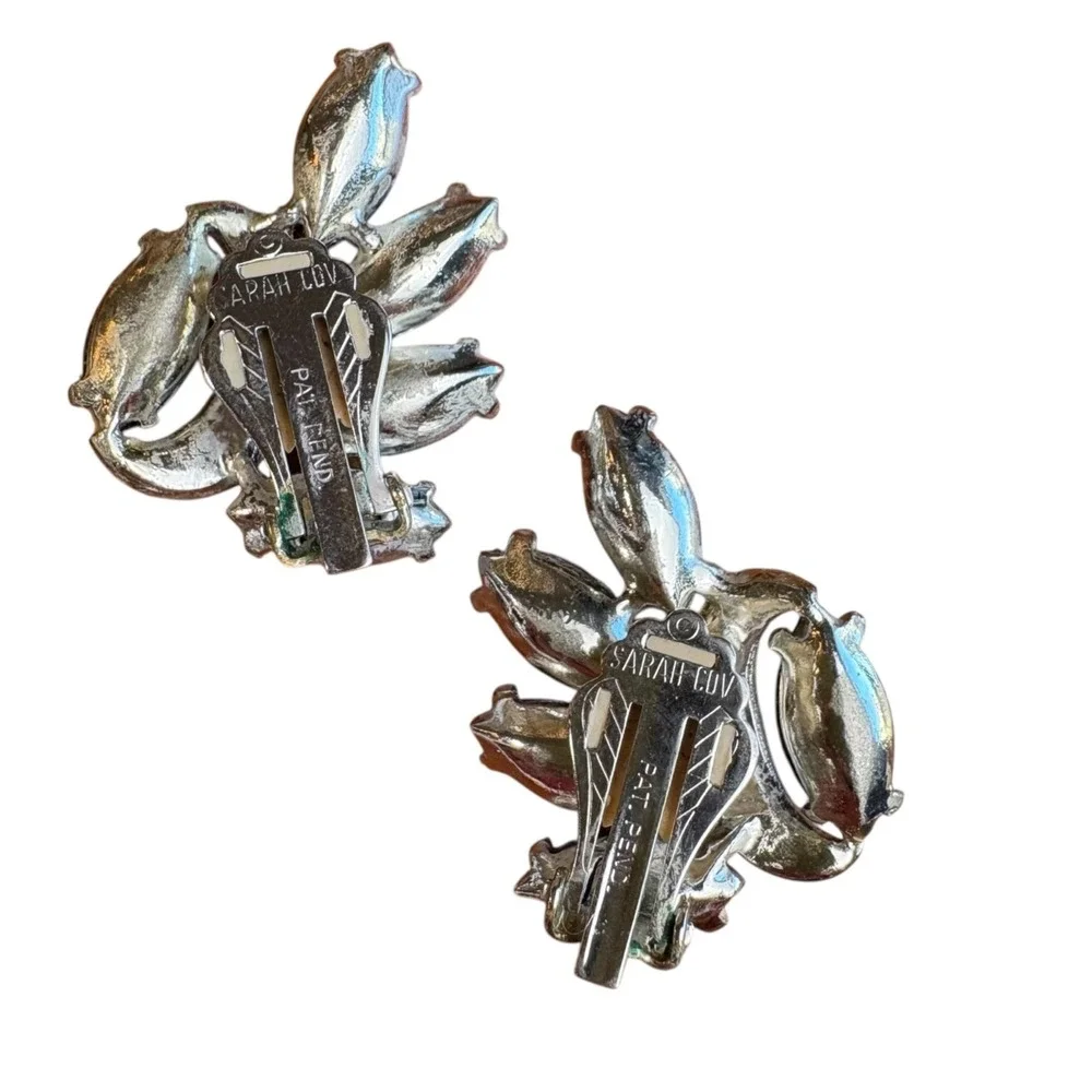 Vintage Sarah Coventry‎ Vienna Nights Brooch & Clip on Earring Estate Set Signed